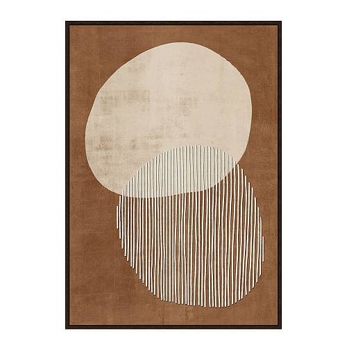 CONVEX ΠΙΝΑΚΑΣ ΔΙΑΚΟΣΜΗΣΗΣ 60x90x4cm ΚΑΜΒΑΣ TERRACOTTA ΜΠΕΖ MDF ΚΑΦΕ