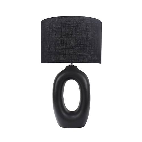 GALEB ΦΩΤΙΣΤΙΚΟ ΕΠΙΤΡΑΠΕΖΙΟ 62cm ΚΕΡΑΜΙΚΟ ΜΑΥΡΟ ΛΙΝΟ ΜΑΥΡΟ