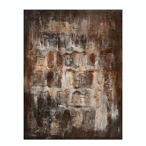 TERRYN EARTH ΠΙΝΑΚΑΣ ΔΙΑΚΟΣΜΗΣΗΣ 90x120x4cm ΚΑΜΒΑΣ ΚΑΦΕ ΜΠΕΖ ΓΚΡΙ ΞΥΛΟ