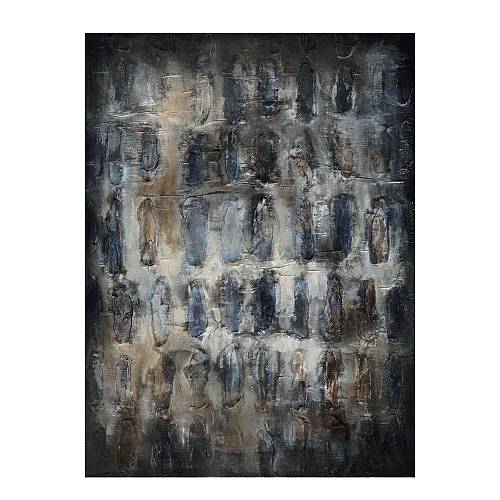 TERRYN ΠΙΝΑΚΑΣ ΔΙΑΚΟΣΜΗΣΗΣ 90x120x4cm ΚΑΜΒΑΣ ΜΠΛΕ ΓΚΡΙ ΚΑΦΕ ΜΠΕΖ ΞΥΛΟ