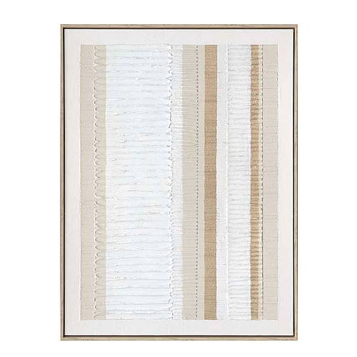 EVIK SAND ΠΙΝΑΚΑΣ ΔΙΑΚΟΣΜΗΣΗΣ 60x80x4cm ΚΑΜΒΑΣ ΛΕΥΚΟ ΜΠΕΖ ΞΥΛΟ ΦΥΣΙΚΟ