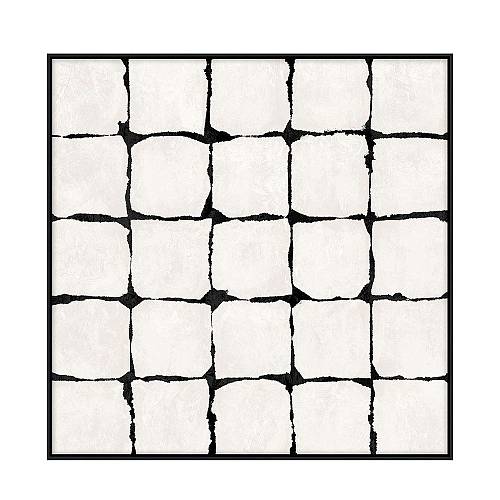 FOCUS ΠΙΝΑΚΑΣ ΔΙΑΚΟΣΜΗΣΗΣ 100x100x4cm ΚΑΜΒΑΣ ΛΕΥΚΟ ΜΑΥΡΟ MDF ΜΑΥΡΟ