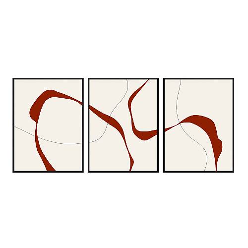 RENEWAL ΠΙΝΑΚΑΣ SET 3ΤΜΧ 80x180x4cm ΚΑΜΒΑΣ ΛΕΥΚΟ ΜΠΟΡΝΤΩ MDF ΜΑΥΡΟ