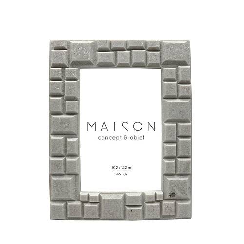 CUBIC ΚΟΡΝΙΖΑ 17x2x21cm POLYRESIN ΛΕΥΚΟ ΓΥΑΛΙ