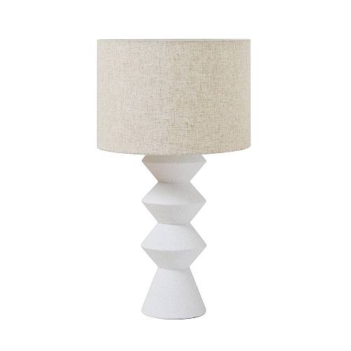 PIERCE ΦΩΤΙΣΤΙΚΟ ΕΠΙΤΡΑΠΕΖΙΟ 33x33x62cm FIBERCLAY ΛΕΥΚΟ ΛΙΝΟ ΜΠΕΖ