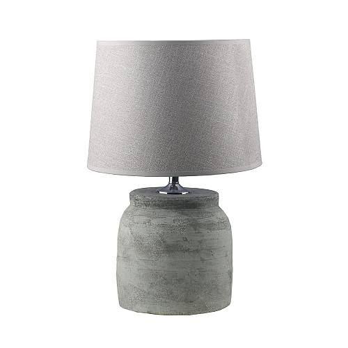 LINDOS ΦΩΤΙΣΤΙΚΟ ΕΠΙΤΡΑΠΕΖΙΟ 24x24x54cm ΚΕΡΑΜΙΚΟ ΜΕΝΤΑ ΓΚΡΙ ΛΙΝΟ ΜΠΕΖ