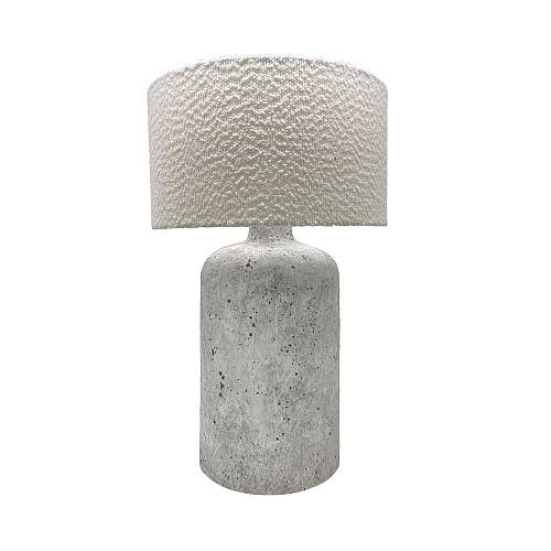 MORTAR ΦΩΤΙΣΤΙΚΟ ΕΠΙΤΡΑΠΕΖΙΟ 22x22x66cm ΚΕΡΑΜΙΚΟ ΓΚΡΙ ΛΙΝΟ ΛΕΥΚΟ