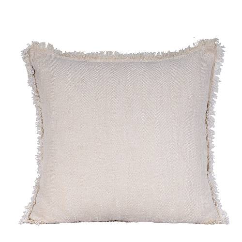 RASUL ΔΙΑΚΟΣΜΗΤΙΚΟ ΜΑΞΙΛΑΡΙ 45x45cm ΥΦΑΣΜΑ ΛΕΥΚΟ POLYESTER