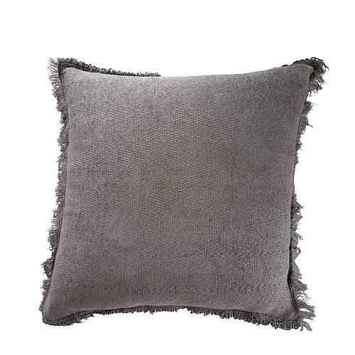 RASUL ΔΙΑΚΟΣΜΗΤΙΚΟ ΜΑΞΙΛΑΡΙ 45x45cm ΥΦΑΣΜΑ ΓΚΡΙ POLYESTER