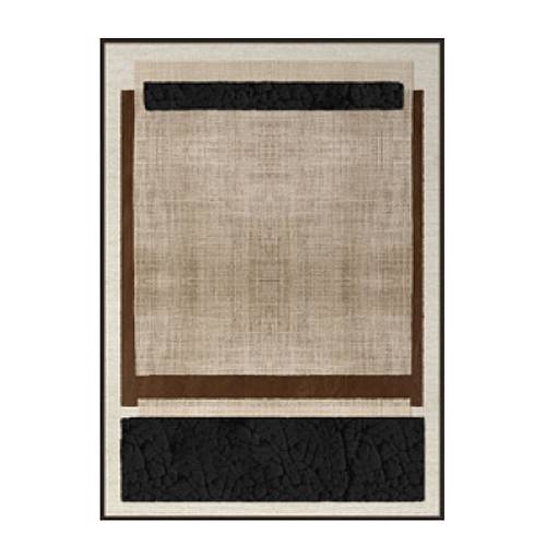 SQUARE ΠΙΝΑΚΑΣ ΔΙΑΚΟΣΜΗΤΙΚΟΣ ΜΕ ΚΟΡΝΙΖΑ 80x120x4.3cm ΚΑΜΒΑΣ ΜΠΕΖ ΜΑΥΡΟ ΚΑΦΕ PS