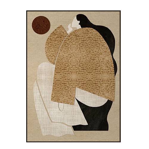 AMIT A ΠΙΝΑΚΑΣ ΔΙΑΚΟΣΜΗΤΙΚΟΣ ΜΕ ΚΟΡΝΙΖΑ 80x120x4.3cm ΚΑΜΒΑΣ ΜΠΕΖ ΛΕΥΚΟ ΜΑΥΡΟ PS