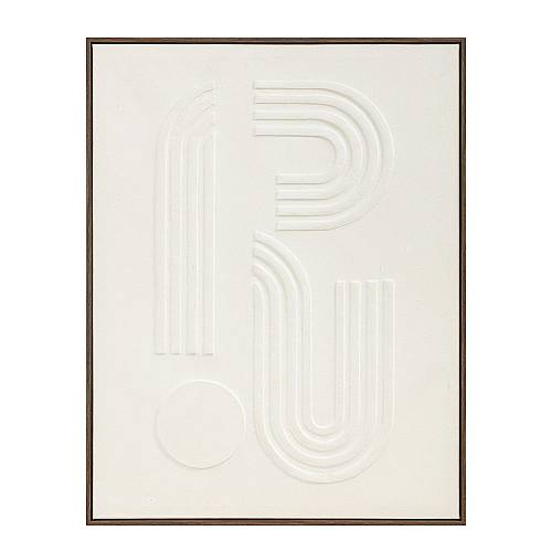 CURVA 2 ΠΙΝΑΚΑΣ ΔΙΑΚΟΣΜΗΤΙΚΟΣ ΜΕ ΚΟΡΝΙΖΑ 70x90x3.8cm ΚΑΜΒΑΣ BEIGE BEIGE ΞΥΛΟ ΦΥΣΙΚΟ