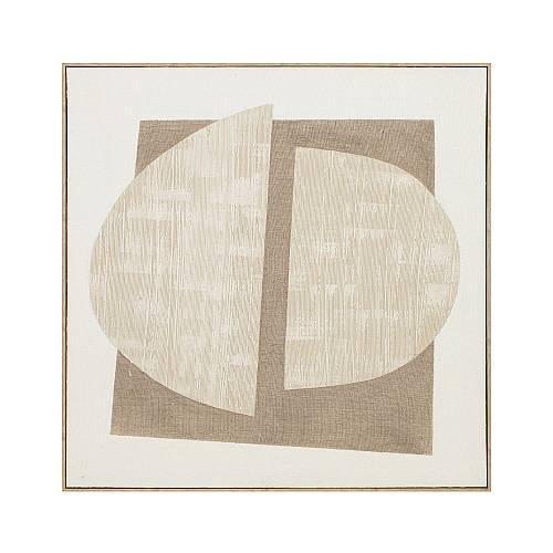 LIGHT MOUNT A ΠΙΝΑΚΑΣ ΔΙΑΚΟΣΜΗΤΙΚΟΣ ΜΕ ΚΟΡΝΙΖΑ 80x80x3.8cm ΚΑΜΒΑΣ BEIGE BEIGE ΞΥΛΟ ΦΥΣΙΚΟ