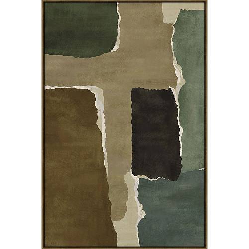 CROSS LINE ΠΙΝΑΚΑΣ ΔΙΑΚΟΣΜΗΤΙΚΟΣ ΜΕ ΚΟΡΝΙΖΑ 120x80x4cm ΚΑΜΒΑΣ ΚΑΦΕ ΠΟΛΥΧΡΩΜΟ ΞΥΛΟ ΦΥΣΙΚΟ