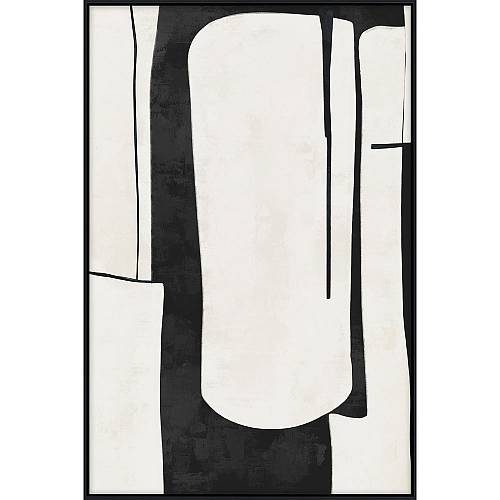 FIELDS ΠΙΝΑΚΑΣ ΔΙΑΚΟΣΜΗΤΙΚΟΣ ΜΕ ΚΟΡΝΙΖΑ 120x80x4cm ΚΑΜΒΑΣ ΜΑΥΡΟ BEIGE ΞΥΛΟ ΜΑΥΡΟ