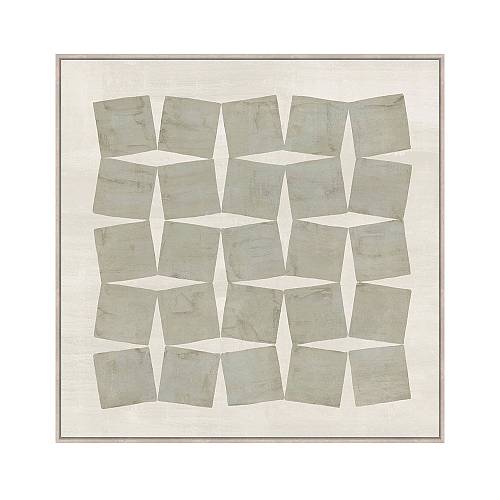 CHAINED ΠΙΝΑΚΑΣ ΔΙΑΚΟΣΜΗΤΙΚΟΣ ΜΕ ΚΟΡΝΙΖΑ 80x80x4cm ΚΑΜΒΑΣ BEIGE ΓΚΡΙ ΞΥΛΟ ΦΥΣΙΚΟ