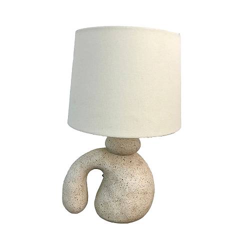 SHADE ON A ΦΩΤΙΣΤΙΚΟ ΕΠΙΤΡΑΠΕΖΙΟ 23.5x22x36.5cm POLYRESIN ΜΠΕΖ ΥΦΑΣΜΑ ΛΕΥΚΟ