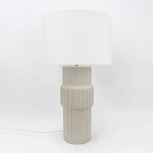 MARO ΦΩΤΙΣΤΙΚΟ ΕΠΙΤΡΑΠΕΖΙΟ 33x3x59cm ΚΕΡΑΜΙΚΟ ΓΚΡΙ ΑΝΟΙΧΤΟ ΛΙΝΟ ΛΕΥΚΟ