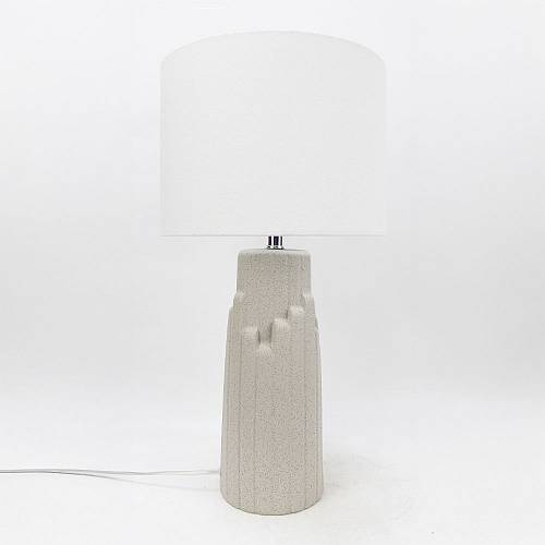 TEKTON ΦΩΤΙΣΤΙΚΟ ΕΠΙΤΡΑΠΕΖΙΟ 25x25x50cm ΚΕΡΑΜΙΚΟ ΓΚΡΙ ΛΙΝΟ ΛΕΥΚΟ