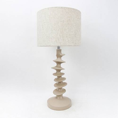 STRIO ΦΩΤΙΣΤΙΚΟ ΕΠΙΤΡΑΠΕΖΙΟ 28x28x61cm RESIN ΜΠΕΖ ΛΙΝΟ ΜΠΕΖ