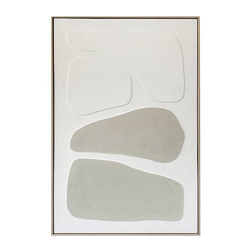 RHYTHM B ΠΙΝΑΚΑΣ ΔΙΑΚΟΣΜΗΤΙΚΟΣ ΜΕ ΚΟΡΝΙΖΑ 82.6x4.3x122.6cm ΚΑΜΒΑΣ ΜΠΕΖ ΛΕΥΚΟ PS