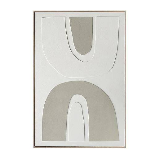 RHYTHM C ΠΙΝΑΚΑΣ ΔΙΑΚΟΣΜΗΤΙΚΟΣ ΜΕ ΚΟΡΝΙΖΑ 82.6x4.3x122.6cm ΚΑΜΒΑΣ ΜΠΕΖ ΛΕΥΚΟ PS