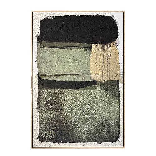 ALIGN ΠΙΝΑΚΑΣ ΔΙΑΚΟΣΜΗΤΙΚΟΣ ΜΕ ΚΟΡΝΙΖΑ 82.6x4.3x122.6cm ΚΑΜΒΑΣ ΠΡΑΣΙΝΟ ΓΚΡΙ PS