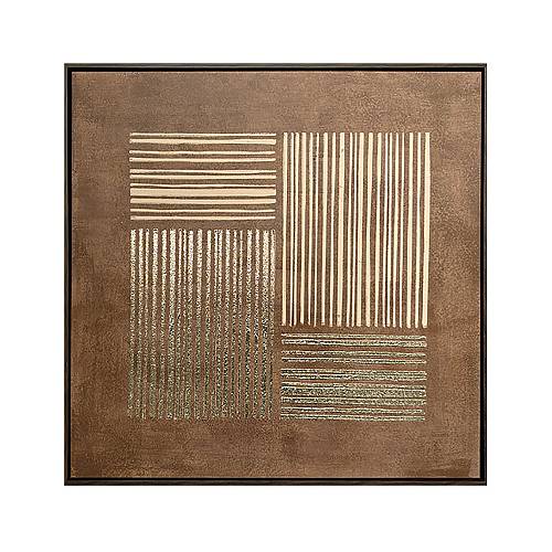 VAILO ΠΙΝΑΚΑΣ ΔΙΑΚΟΣΜΗΤΙΚΟΣ ΜΕ ΚΟΡΝΙΖΑ 82.6x4.3x82.6cm ΚΑΜΒΑΣ ΚΑΦΕ ΜΠΕΖ PS