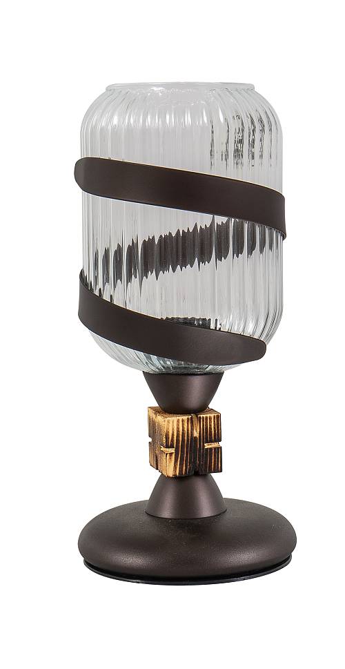 TLA 136 TR ΠΟΡΤΑΤΙΦ ΡΟΥΣΤΙΚ ΜΕ ΛΑΜΑ ΚΑΙ ΔΙΑΦΑΝΟ ΓΥΑΛΙ  1xE-27 40W