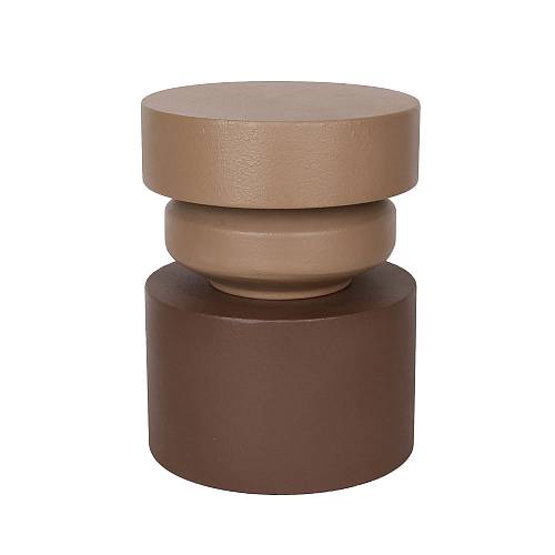 ZELO SIDE TABLE ΚΑΦΕ ΑΝΟΙΧΤΟ ΚΑΦΕ ΣΚΟΥΡΟ 35x35x46cm