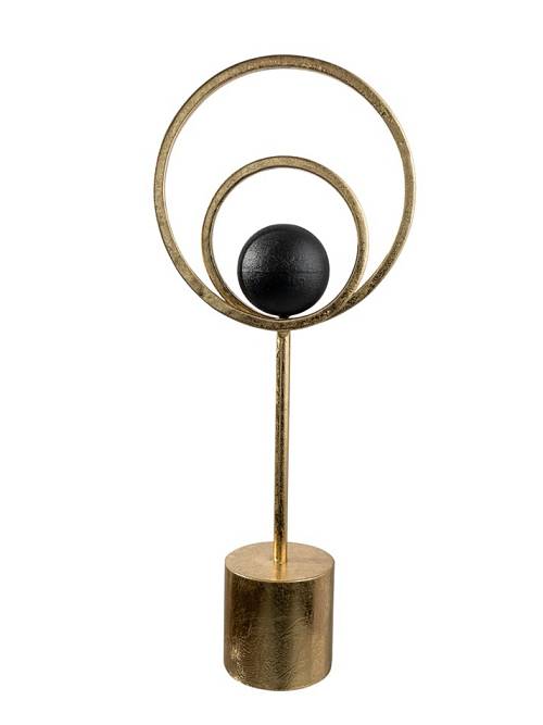 ΔΙΑΚΟΣΜΗΤΙΚΟ ΜΕΤΑΛΛΙΚΟ ΜΑΥΡΟ ΧΡΥΣΟ ΜΕ ΜΠΑΛΑ 18Χ8Χ43ΕΚ