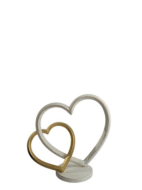 ΜΕΤΑΛΛΙΚΟ ΔΙΑΚΟΣΜΗΤΙΚΟ ΛΕΥΚΟ ΧΡΥΣΟ ΚΑΡΔΙΕΣ 24Χ10,5Χ22ΕΚ