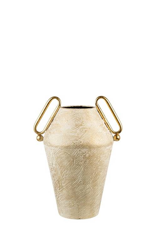 ΜΕΤΑΛΛΙΚΟ ΒΑΖΟ ΛΕΥΚΟ ΧΡΥΣΟ ΜΕ ΧΡΥΣΑ ΧΕΡΟΥΛΙΑ 25Χ19Χ34ΕΚ