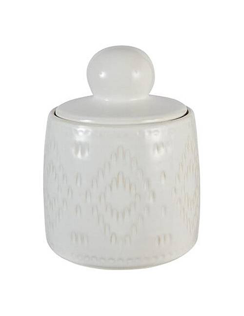 Κουτί με καπάκι κεραμικό μπεζ 15,2x19cm