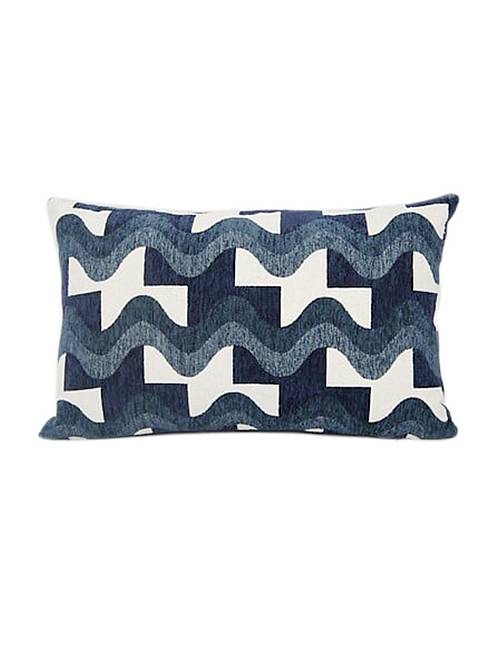 Μαξιλάρι Jacquard μπλε λευκό 38x58cm