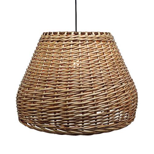 ΦΩΤΙΣΤΙΚΟ ΟΡΟΦΗΣ ΚΡΕΜΑΣΤΟ ΚΑΦΕ ΨΑΘΙΝΟ ΜΕ ΠΛΕΞΗ ΚΑΛΑΘΙΟΥ - Φ49x37cm 3/30ΚΙΒ