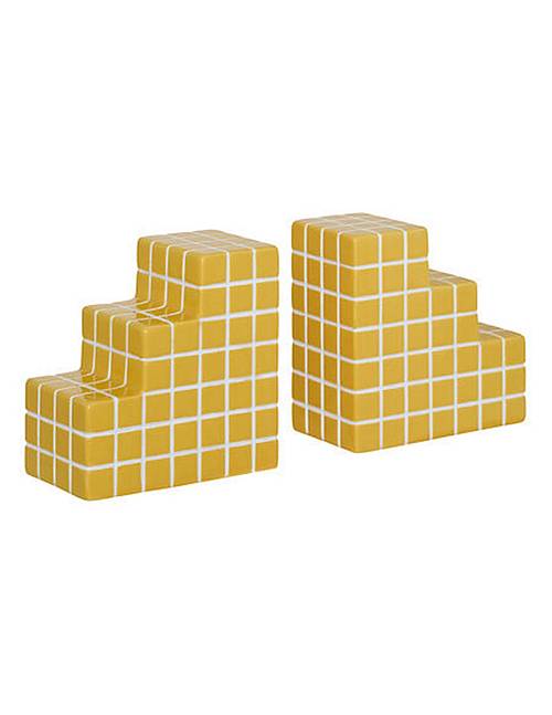 Βιβλιοστάτες κίτρινα τουβλάκια 
14,9 x 8,1 x 14,9 cm