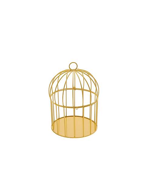Κλουβί μεταλ.κίτρινο 17x25cm