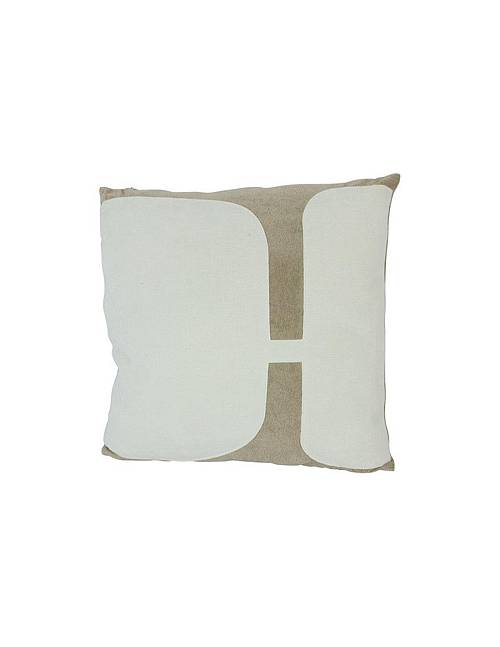 Μαξιλάρι λευκό με σχ.εκρού 45Χ45