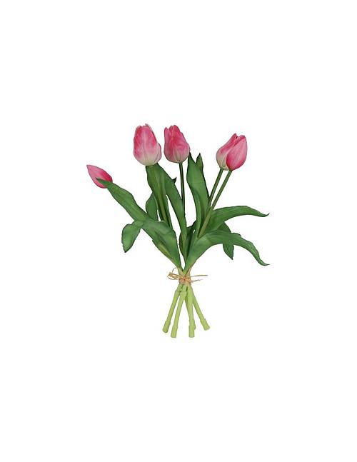 Μπουκέτο τουλίπες σιλικόνης Χ5,28εκ. 2χρ.ροζ