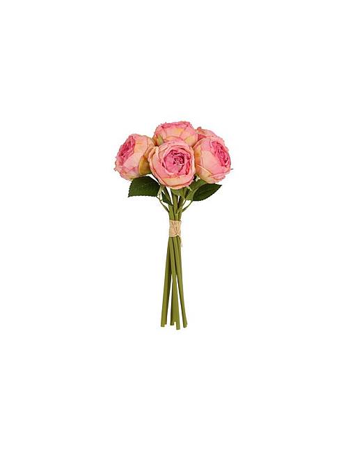 Τριαντάφυλλα μπουκέτο σκ.ρόζ Χ10 30εκ.