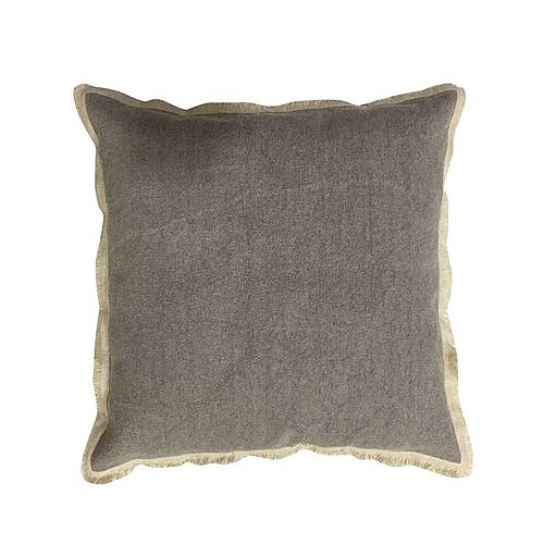 LIBELL 2 ΔΙΑΚΟΣΜΗΤΙΚΟ ΜΑΞΙΛΑΡΙ 45x45cm ΥΦΑΣΜΑ ΓΚΡΙ ΜΠΕΖ