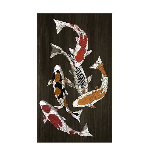 FISH IN COLORS ΠΙΝΑΚΑΣ ΔΙΑΚΟΣΜΗΣΗΣ 70x120x4cm ΚΑΜΒΑΣ ΠΟΛΥΧΡΩΜΟ
