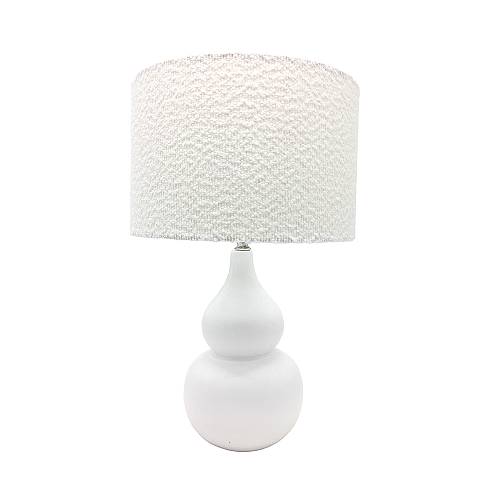 CLOQUE ΦΩΤΙΣΤΙΚΟ ΕΠΙΤΡΑΠΕΖΙΟ 15x15x45cm ΚΕΡΑΜΙΚΟ ΛΕΥΚΟ ΥΦΑΣΜΑ ΛΕΥΚΟ