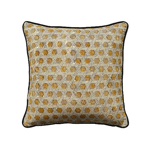 SAMOAN B ΔΙΑΚΟΣΜΗΤΙΚΟ ΜΑΞΙΛΑΡΙ 50x50cm ΒΑΜΒΑΚΙ ΜΠΕΖ DIJON ΒΙΣΚΟΖΗ