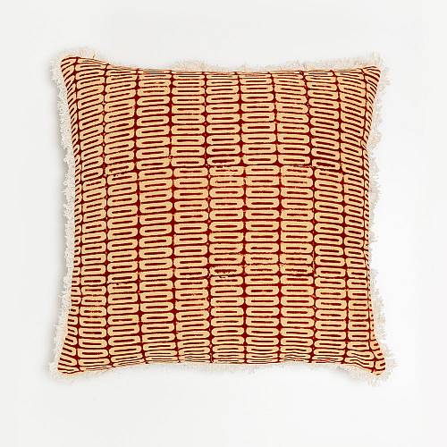 FIRED BRICK A ΔΙΑΚΟΣΜΗΤΙΚΟ ΜΑΞΙΛΑΡΙ 50x50cm ΒΑΜΒΑΚΙ ΚΕΡΑΜΙΔΙ ΜΠΕΖ ΒΙΣΚΟΖΗ