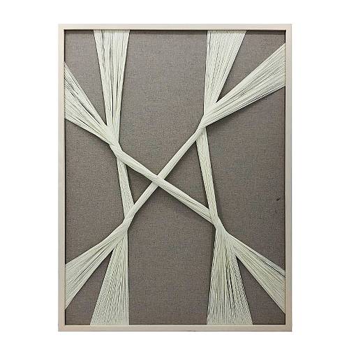 MADE OF ART ΠΙΝΑΚΑΣ ΔΙΑΚΟΣΜΗΣΗΣ 60x80x3cm ΞΥΛΟ ΓΚΡΙ ΛΕΥΚΟ ΝΗΜΑ ΛΕΥΚΟ