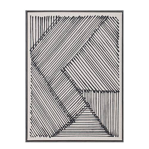 STAY TRUE ΠΙΝΑΚΑΣ ΔΙΑΚΟΣΜΗΣΗΣ 60x80x4cm ΔΕΡΜΑ ΛΕΥΚΟ ΜΑΥΡΟ ΞΥΛΟ ΜΑΥΡΟ