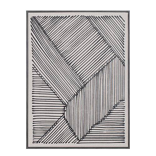 STAY TRUE ΠΙΝΑΚΑΣ ΔΙΑΚΟΣΜΗΣΗΣ 60x80x4cm ΔΕΡΜΑ ΛΕΥΚΟ ΜΑΥΡΟ ΞΥΛΟ ΜΑΥΡΟ