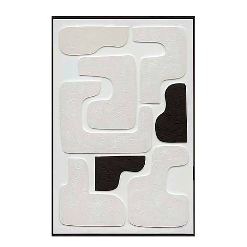 RENVO ΠΙΝΑΚΑΣ ΔΙΑΚΟΣΜΗΣΗΣ 80x120x5cm ΚΑΜΒΑΣ ΛΕΥΚΟ ΜΑΥΡΟ ΞΥΛΟ ΜΑΥΡΟ